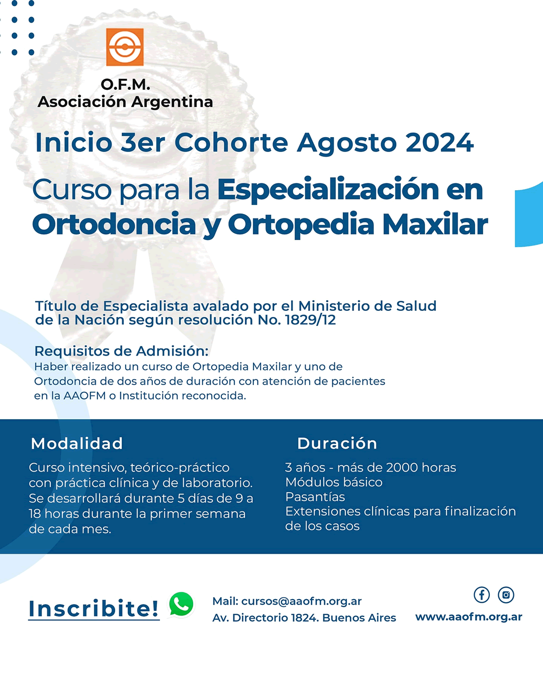 Curso para la Especialización en Ortopedia y Ortodoncia desde el Funcionalismo
