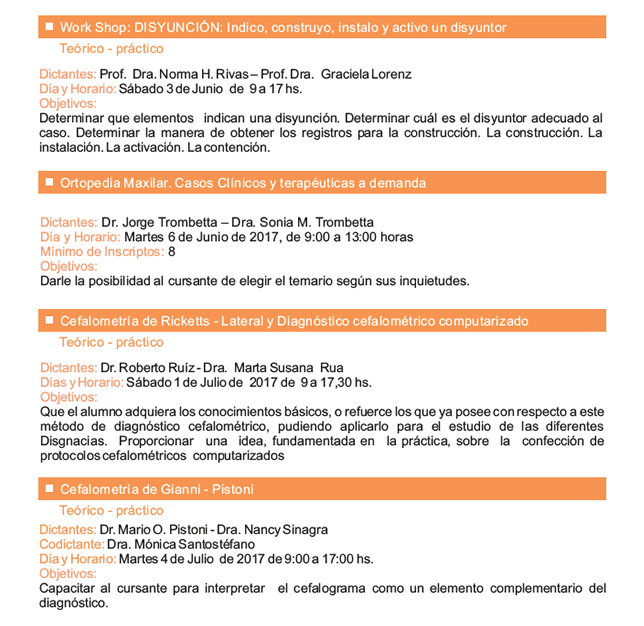 Cursos Complementarios 2017