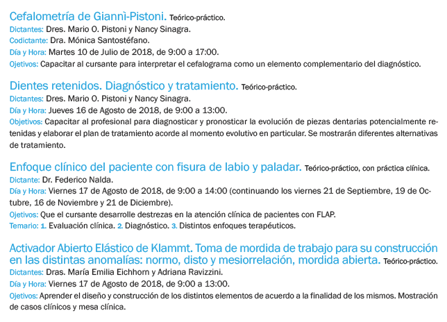 Cursos Complementarios 2018