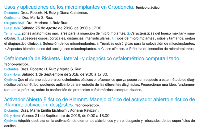 Cursos Complementarios 2018
