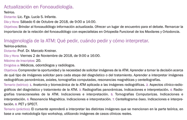 Cursos Multidisciplinarios 2018