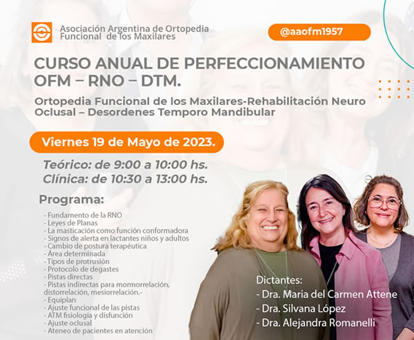 Curso Anual de Perfeccionamiento OFM - RNO - DTM - Dra. Maria del Carmen Attene - Dra. Silvana Lpez - Dra. Alejandra Romanelli