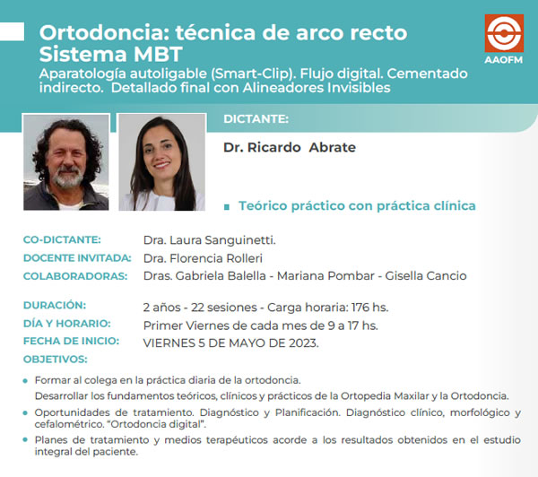 Ortodoncia: tcnica de arco recto Sistema MBT. - Dr. Ricardo Abrate