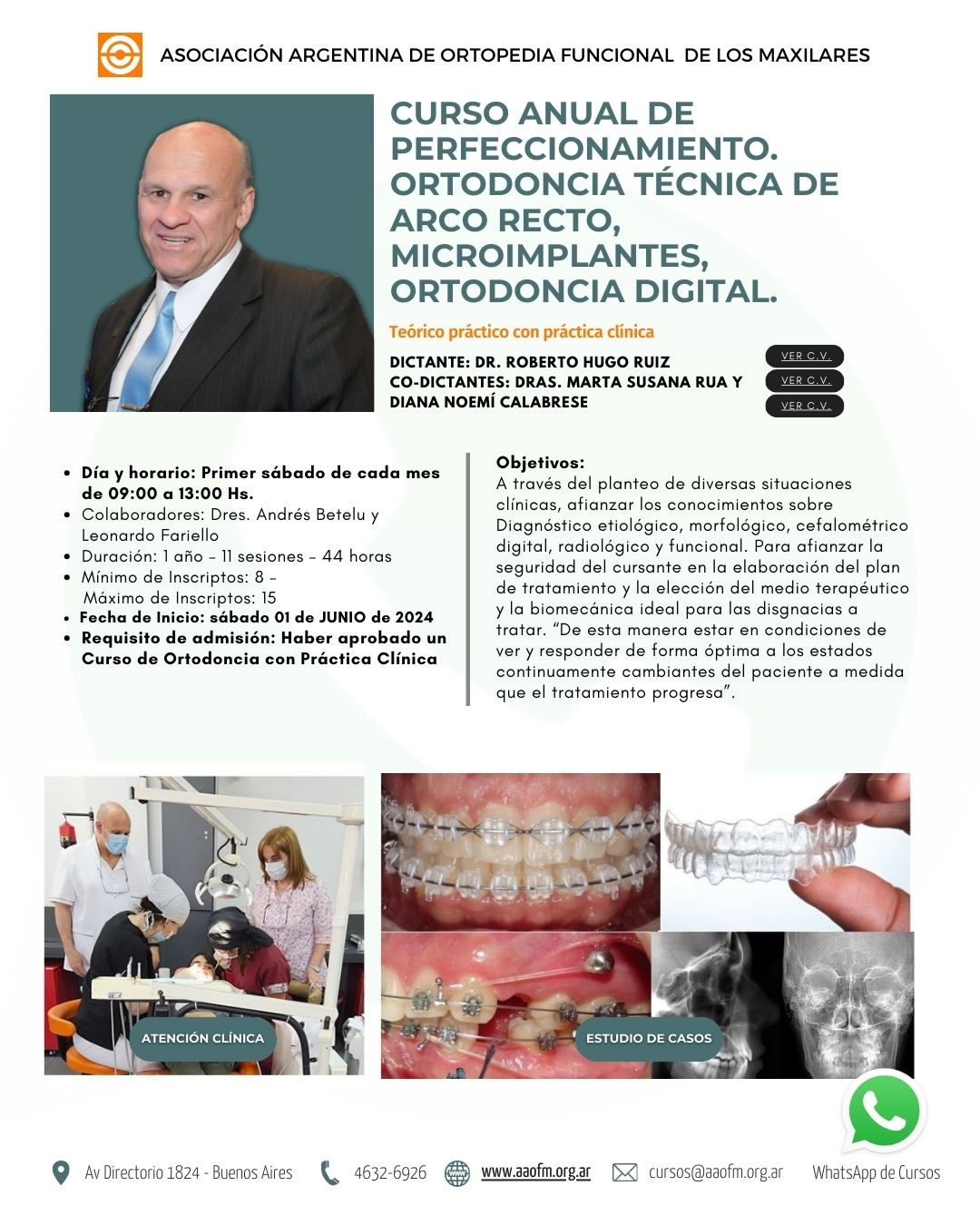 Curso Anual de Perfeccionamiento Ortodoncia 2024/02 - Dr. Roberto Hugo Ruiz -